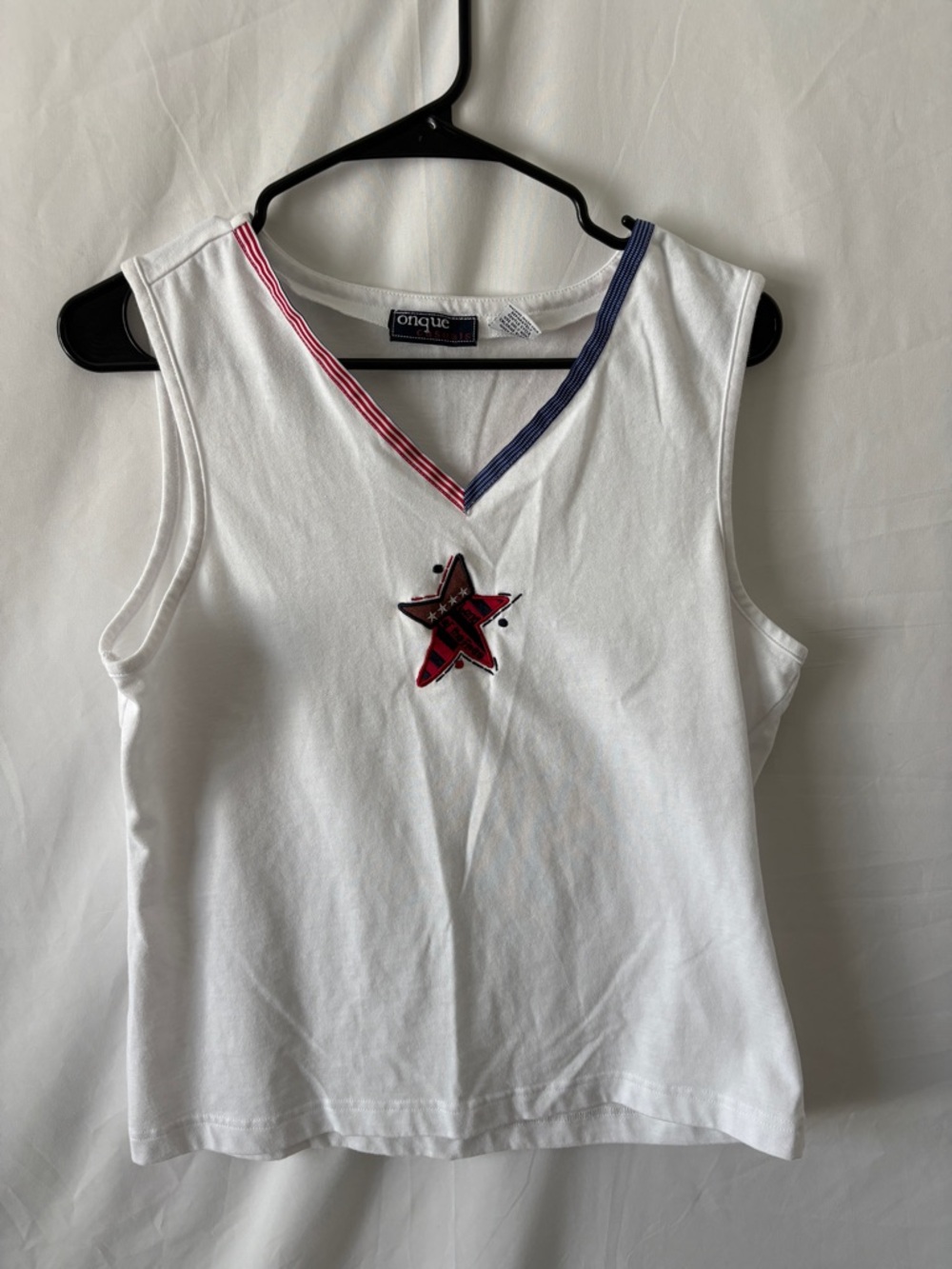 Vintage Embroidered American Flag Football Tanktop